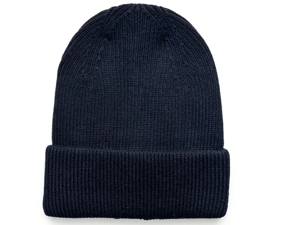 Cherry Red Cuff Beanie - Black