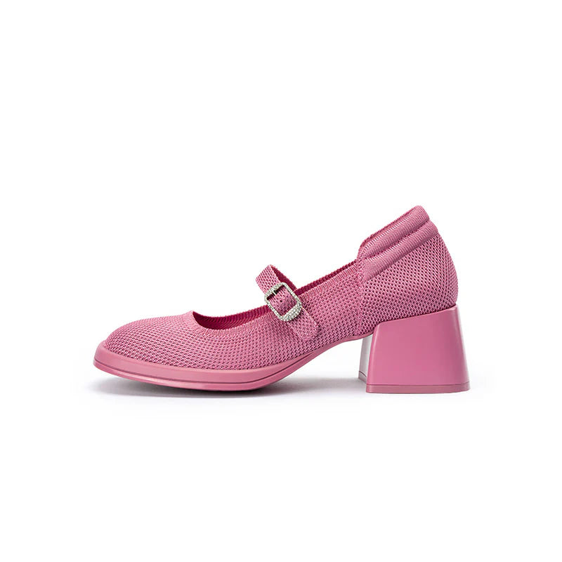 Lafayette Square Toe Mary Jane Pumps - Fuchsia