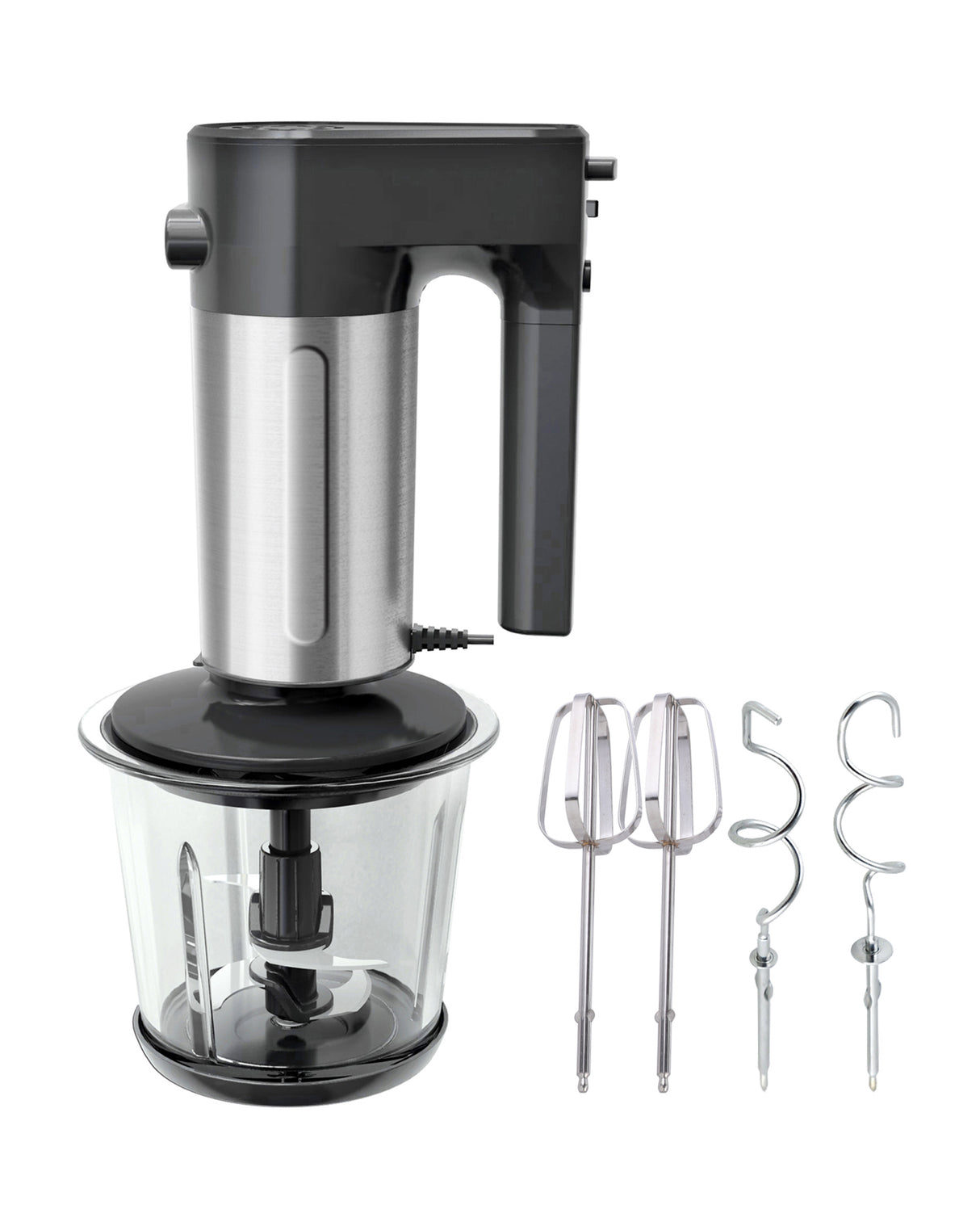 TODO 1L Multi Chopper Processor Hand Mixer Beater 300W Glass Bowl Dual Blade