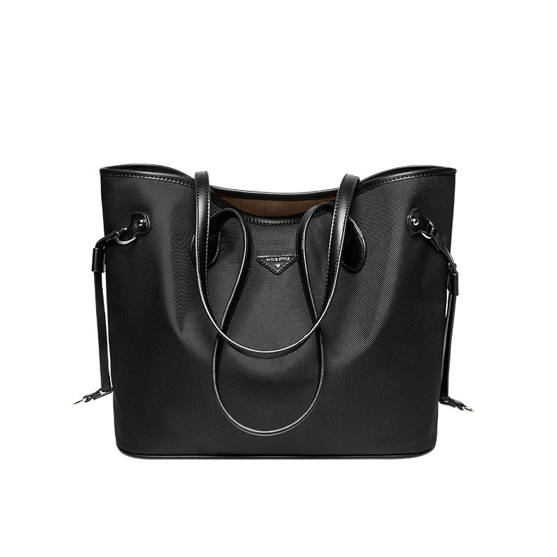 Nalandu Raleigh Large Capacity Canvas Commuter Tote Bag - Black