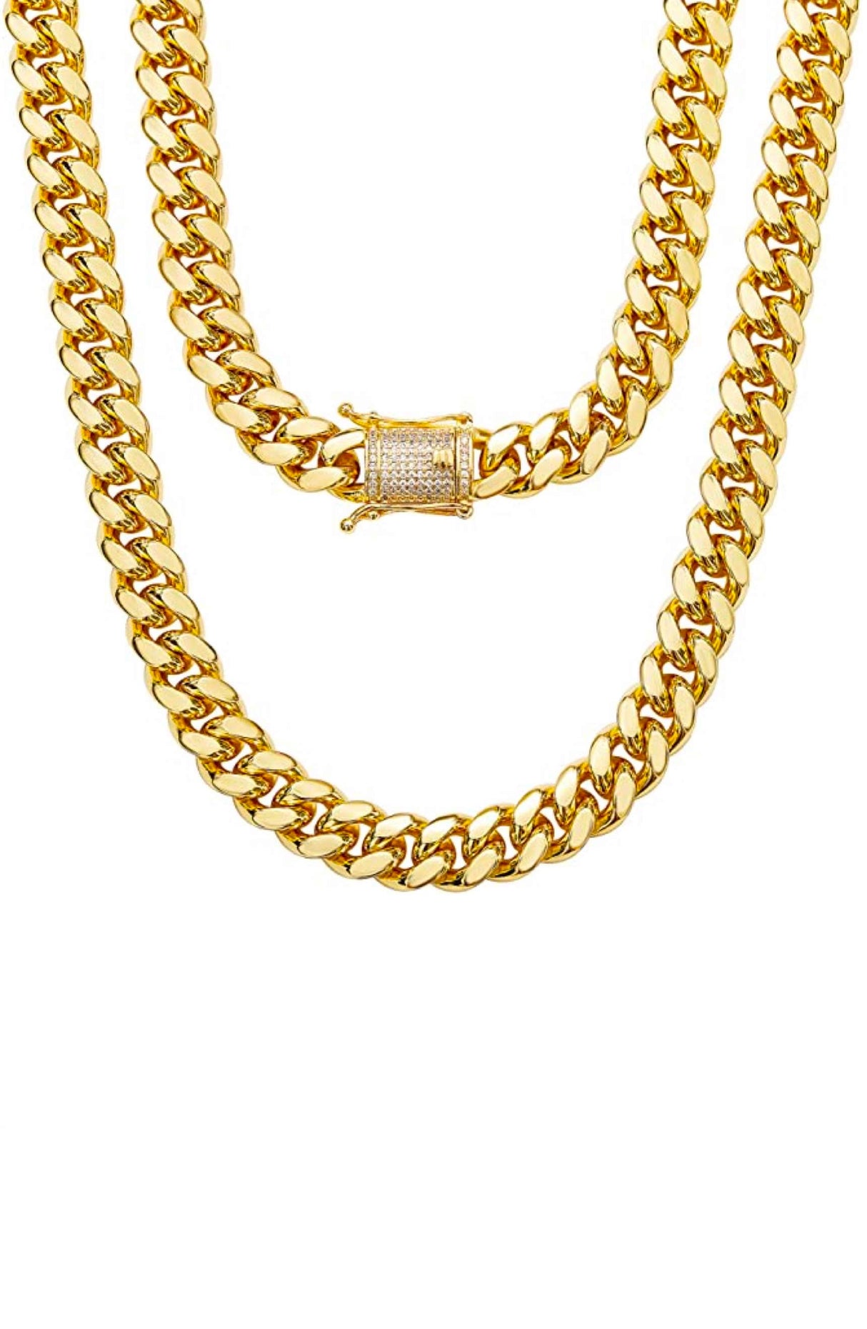 Stephen Oliver Stephen Oliver 18K Gold Italian Chain & Pave Clasp Necklace
