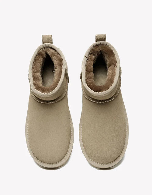 Julia Cow Suede Boots in Light Brown