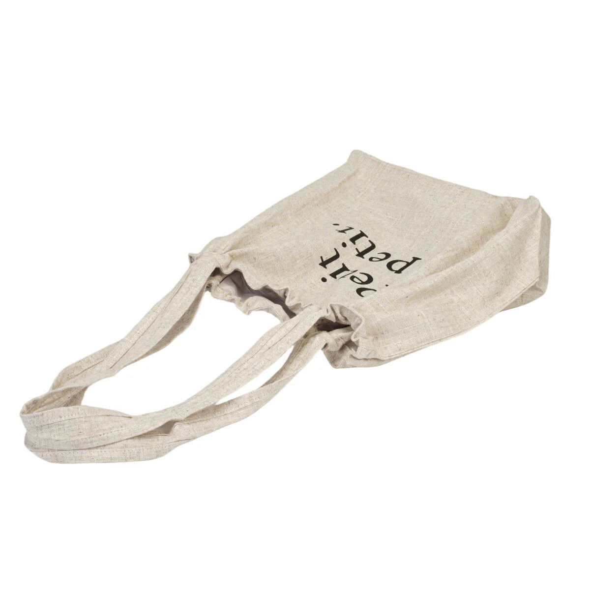 BAMEI Natural Linen Oversized Tote Bag with “Salomé” Letter Print - Ivory