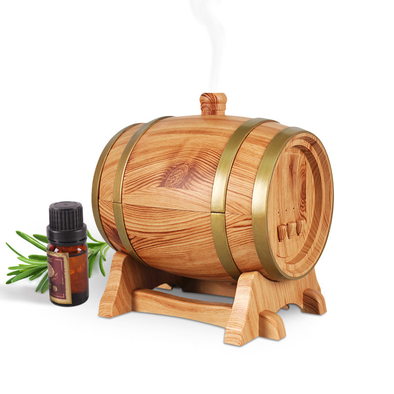 TODO 350Ml Bluetooth Speaker Humidifier Aromatherapy Diffuser Ultrasonic Led + Essential Oil - Oak Wood