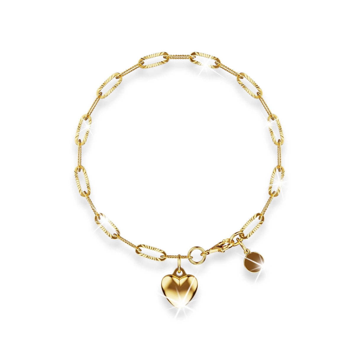 Bullion Gold Rogue Heart Gold Stainless Steel Bracelet