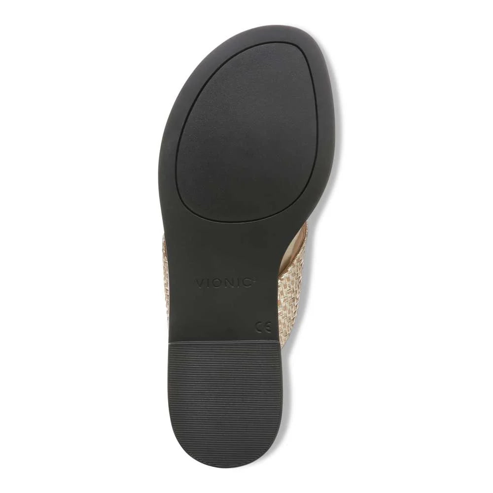 Vionic Agave Toe Post Sandal - Gold