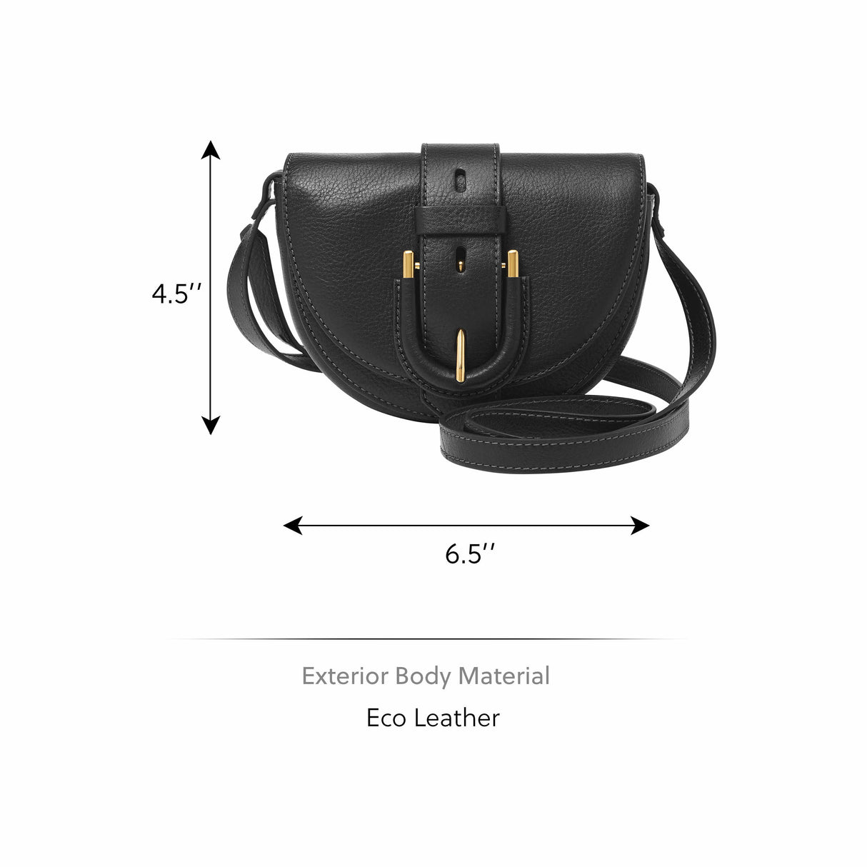 Fossil Harwell Black Crossbody Bag