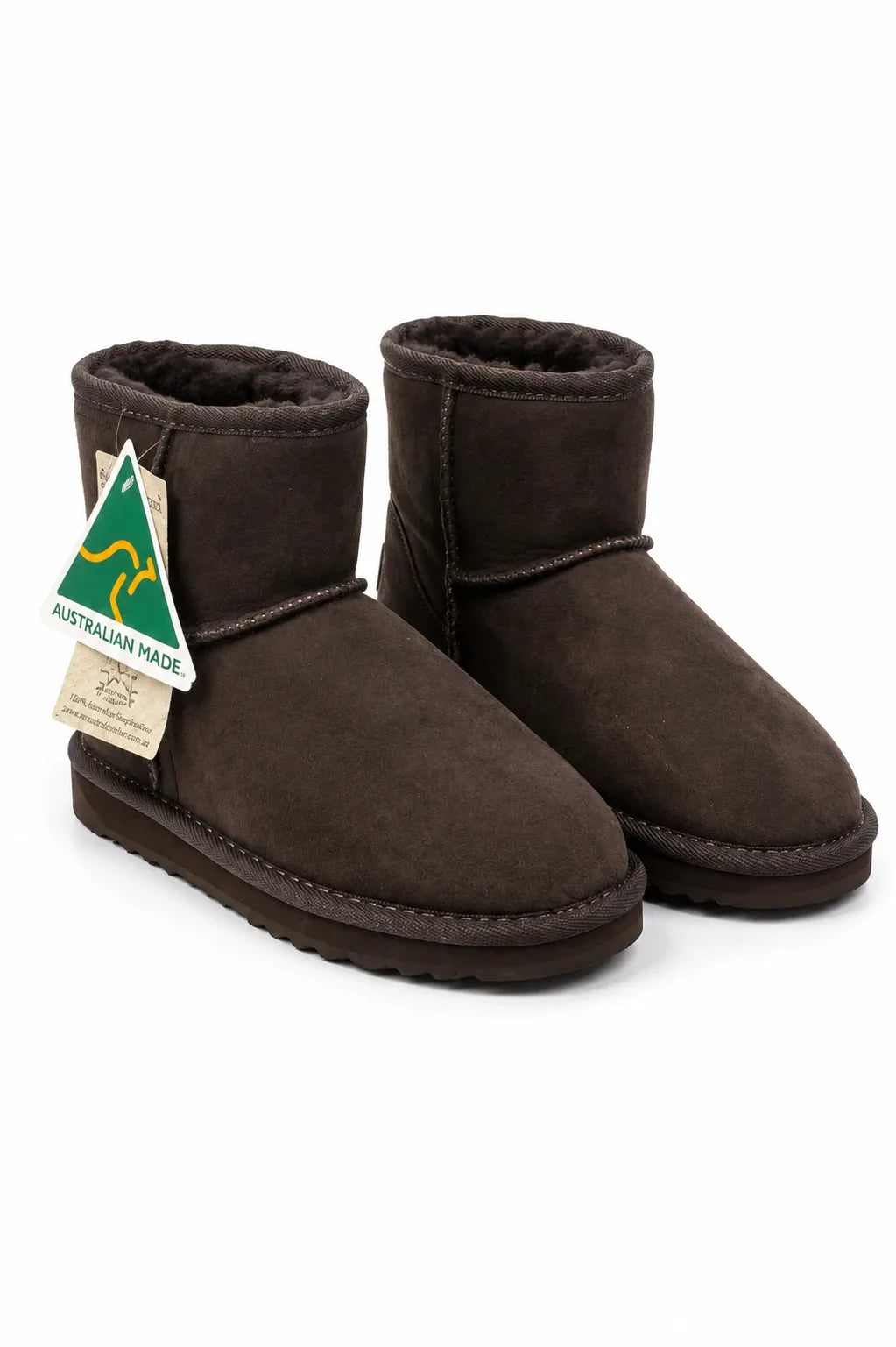Australian Leather Ugg Mini Uggs - Chocolate - AU8