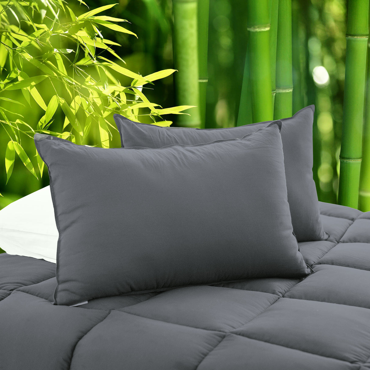 Royal Comfort Charcoal Bamboo Pillow Twin Pk