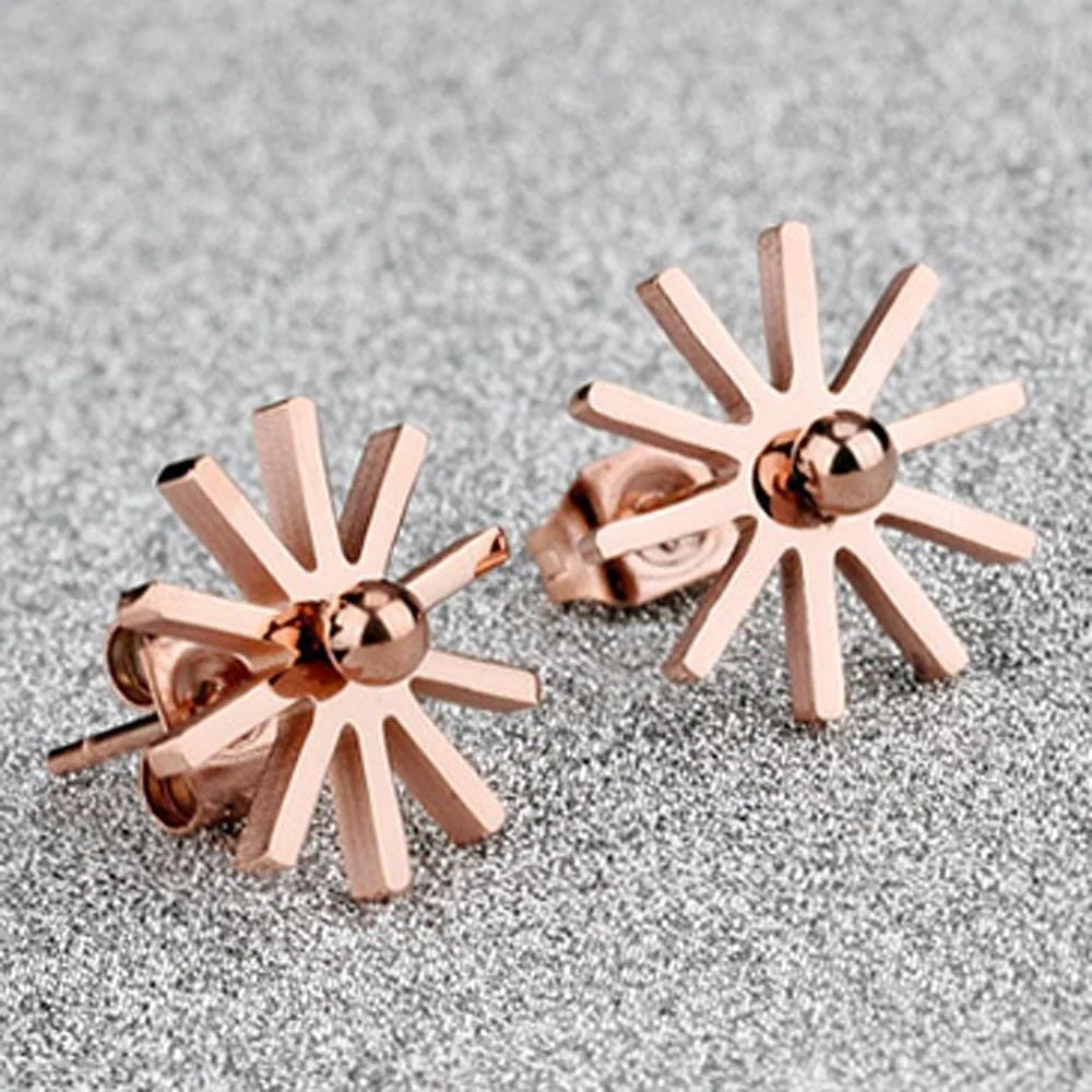 Bullion Gold Star Shine Stud Earrings