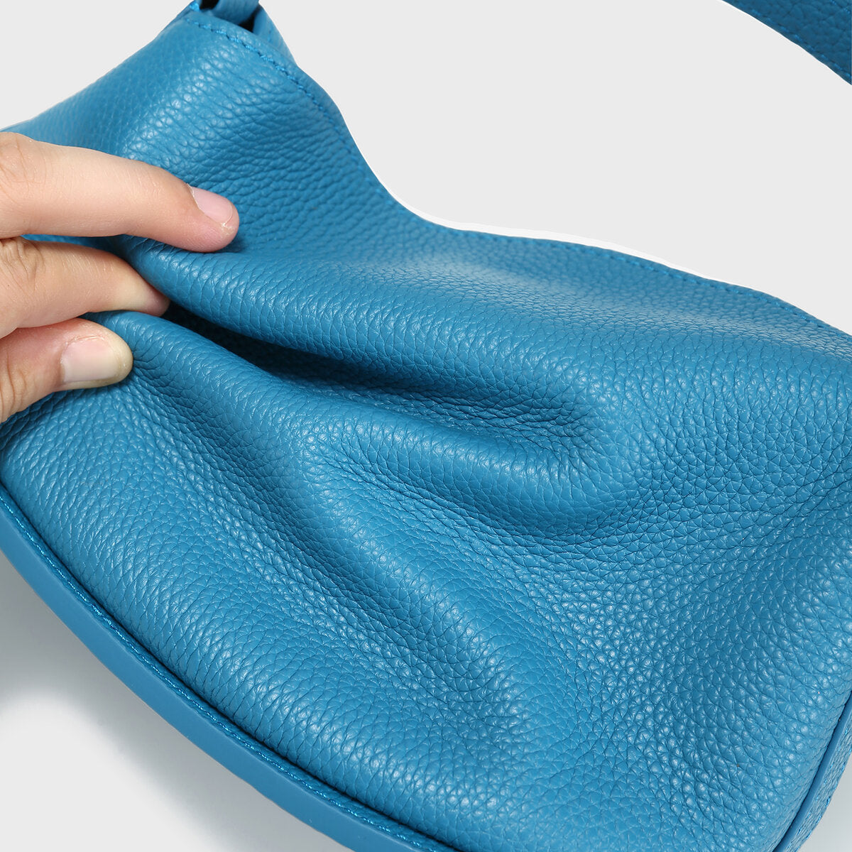 TOGO Leather Slouchy Pillow Bag - Blue