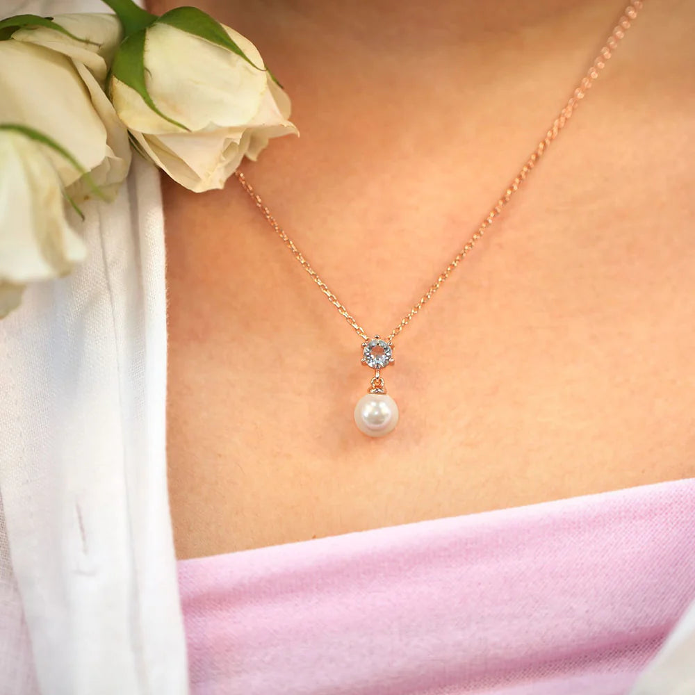 Krystal Couture Margaux Necklace Embellished with SWAROVSKI Crystal Pearls and SWAROVSKI Crystals