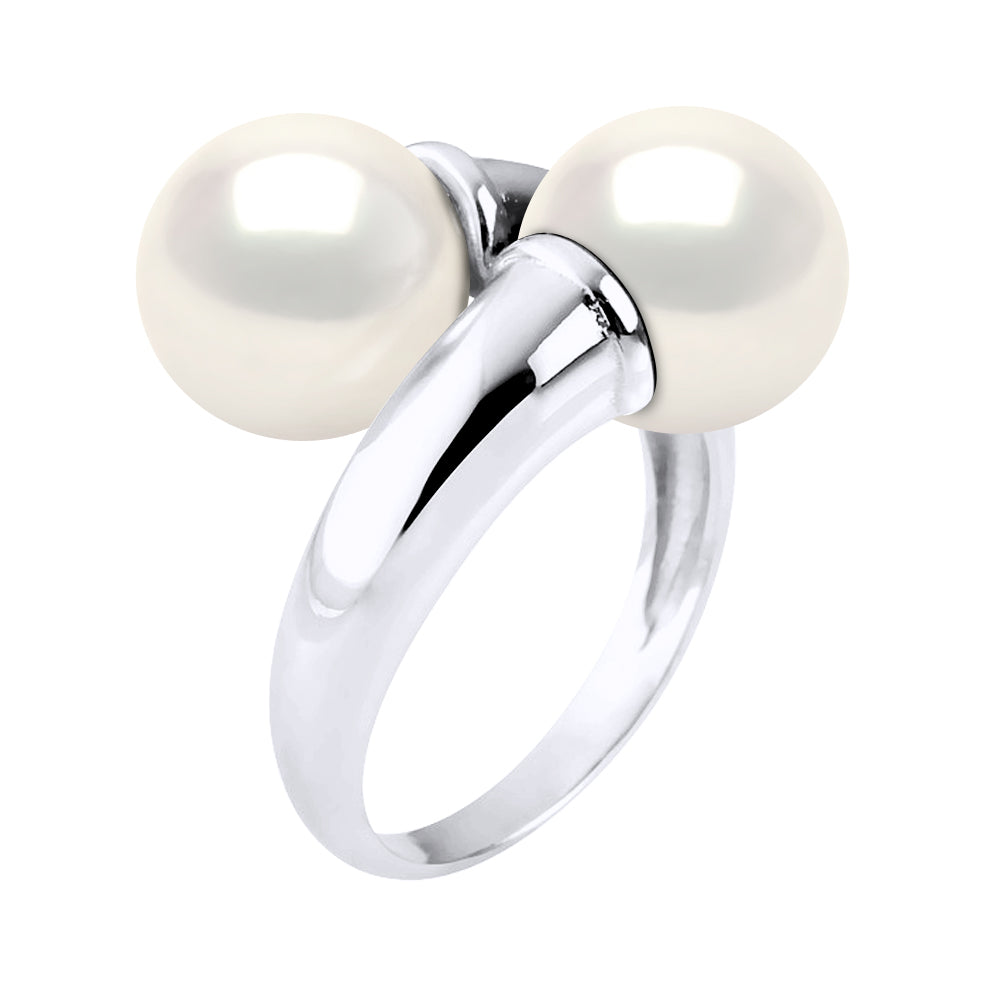 Ring "You & Me" Bulk - "Natural White" - Ring Size 48 (France)- see enclosed Sizer