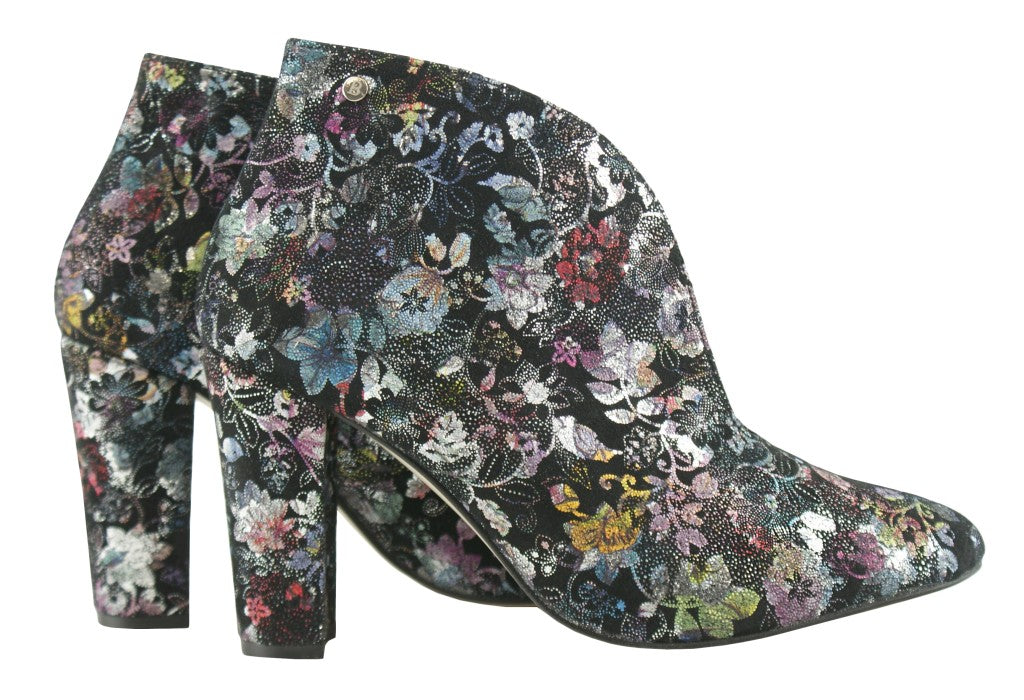 Bosccolo Womens Boots - Flowers On Black