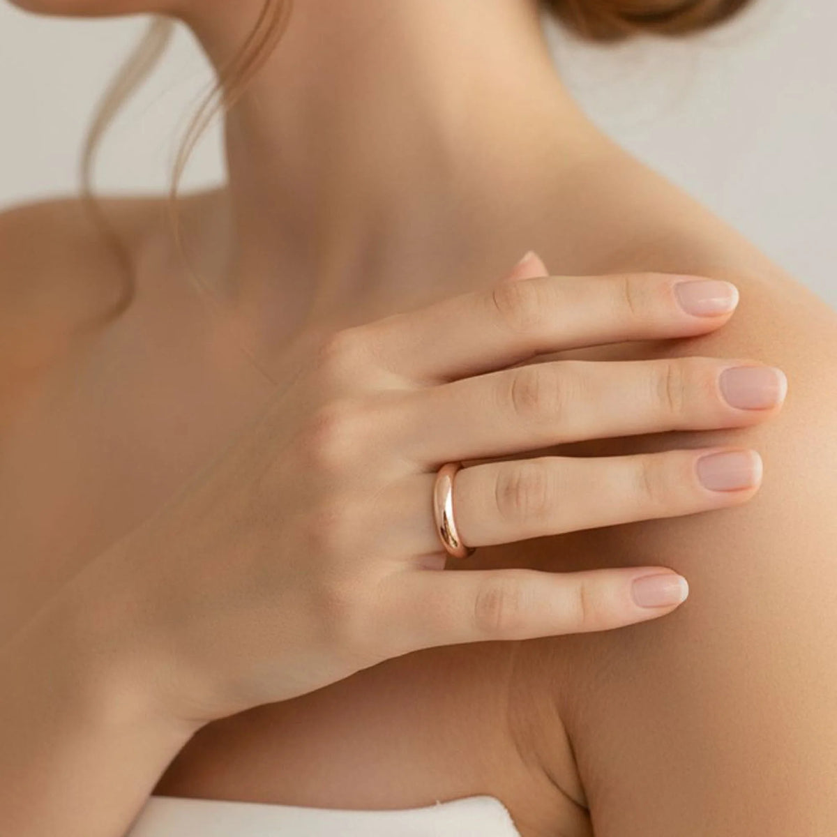 Bullion Gold Louise Minimalist Rose Gold Ring