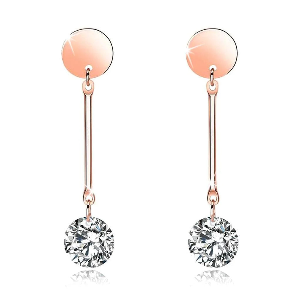 Bullion Gold Brilliant Drop Earrings