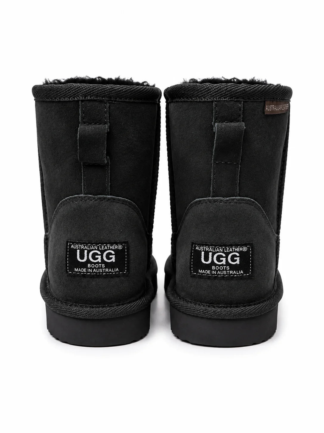 Australian Leather Ugg Mini Uggs - Black - AU6