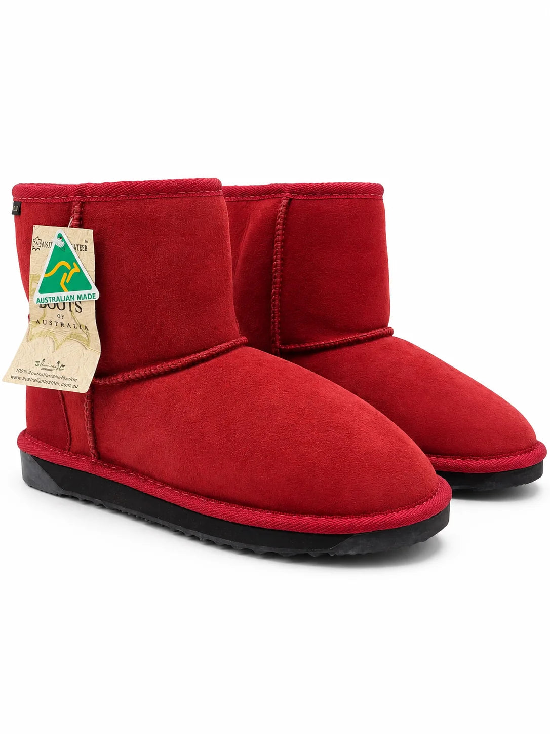 Australian Leather Ugg Classic Short - Burgundy - AU11-12