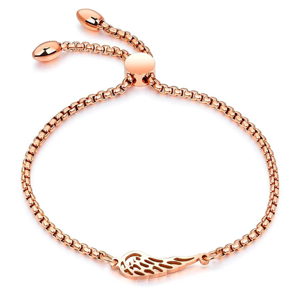 Bullion Gold Solo Wing Charm Bracelet