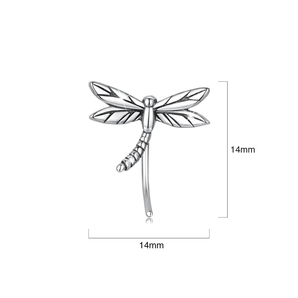 Solid 925 Signature Silver Olivia Dragonfly Stud Earrings
