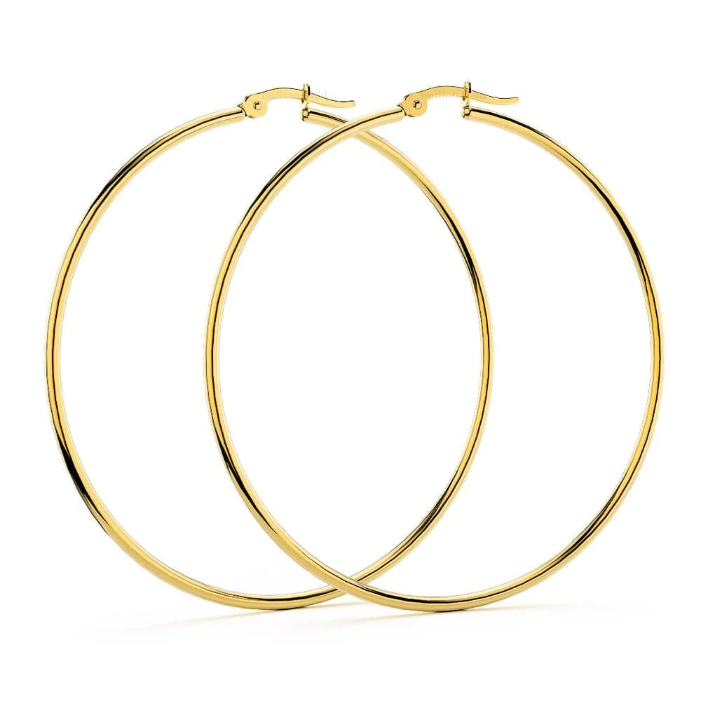 Bullion Gold Trishia Hoop Earrings 60mm