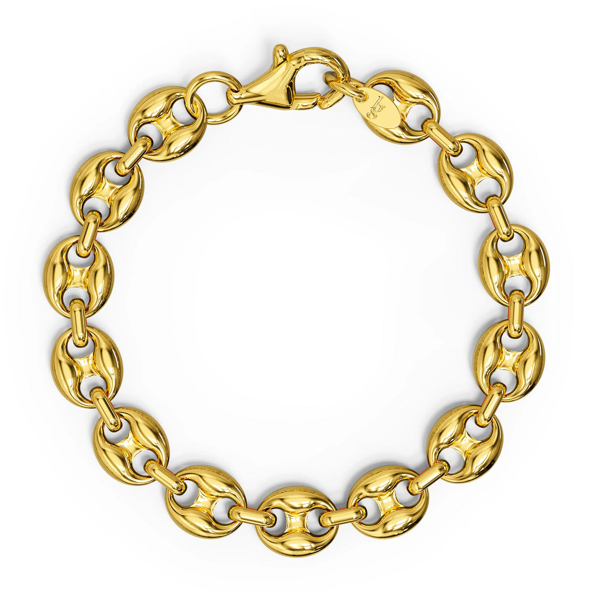 Bullion Gold Interlocking Anchor Link Bracelet in Gold - 11mm