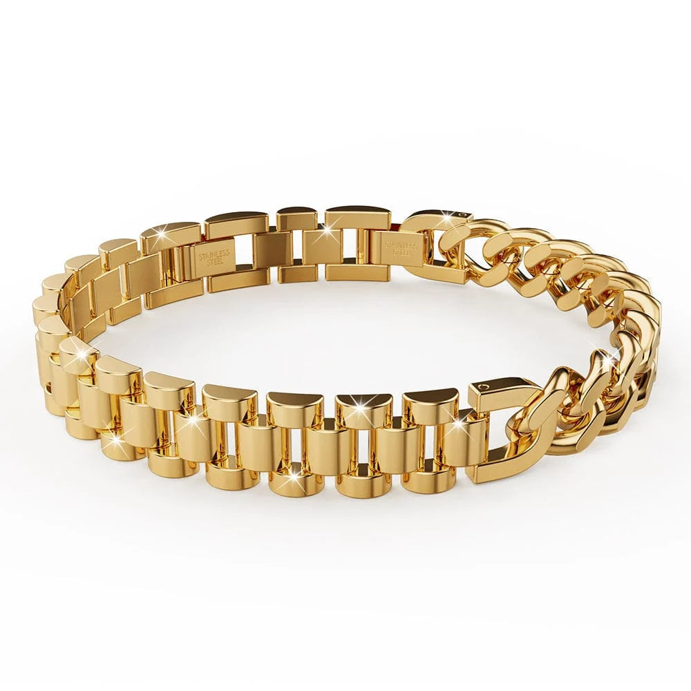 Bullion Gold Lapse Gold Layered Stainless Steel Bracelet