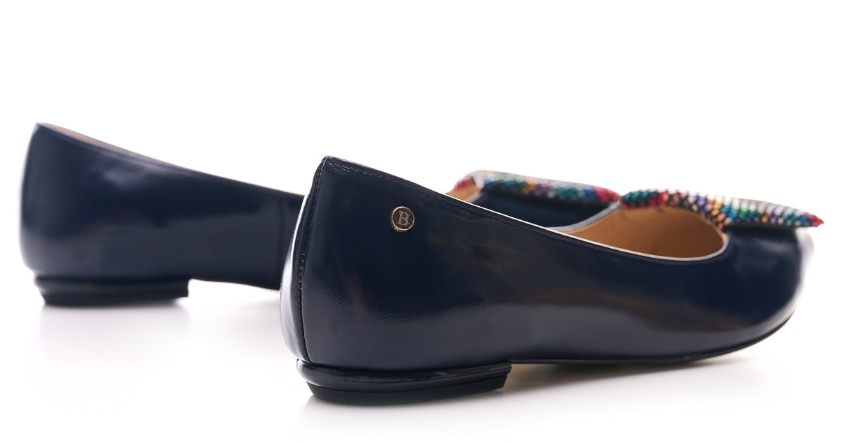 Bosccolo Womens Ballerina - Navy Blue