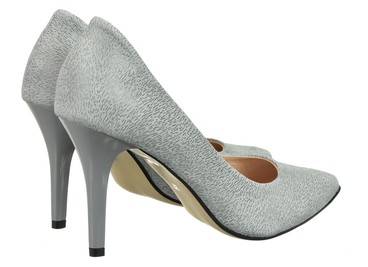 Bosccolo Womens Spike Heels Elite 2169 - Plain Grey