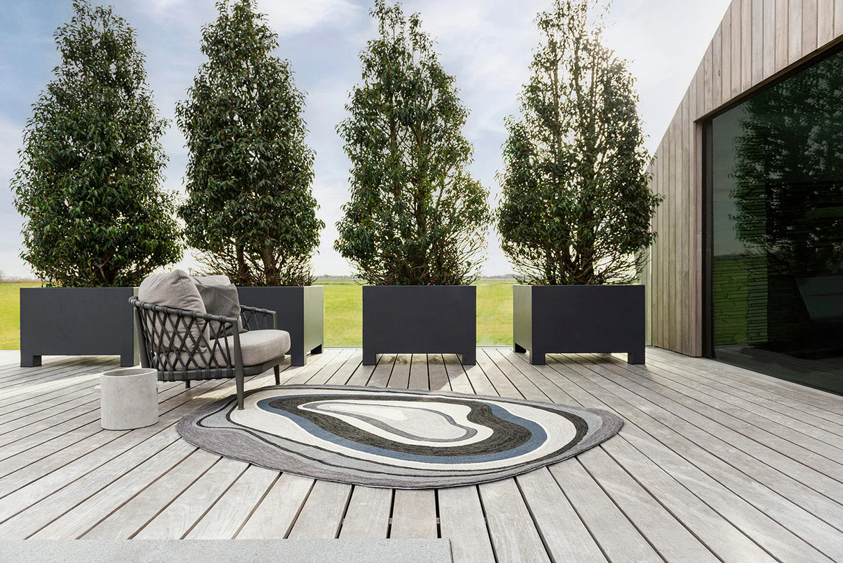 B&C Aura Grey Outdoor Rug 477304