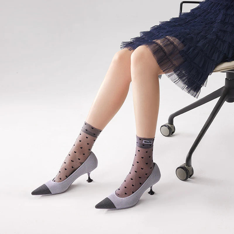 Corporate Color Block Kitten Heels - Lavender