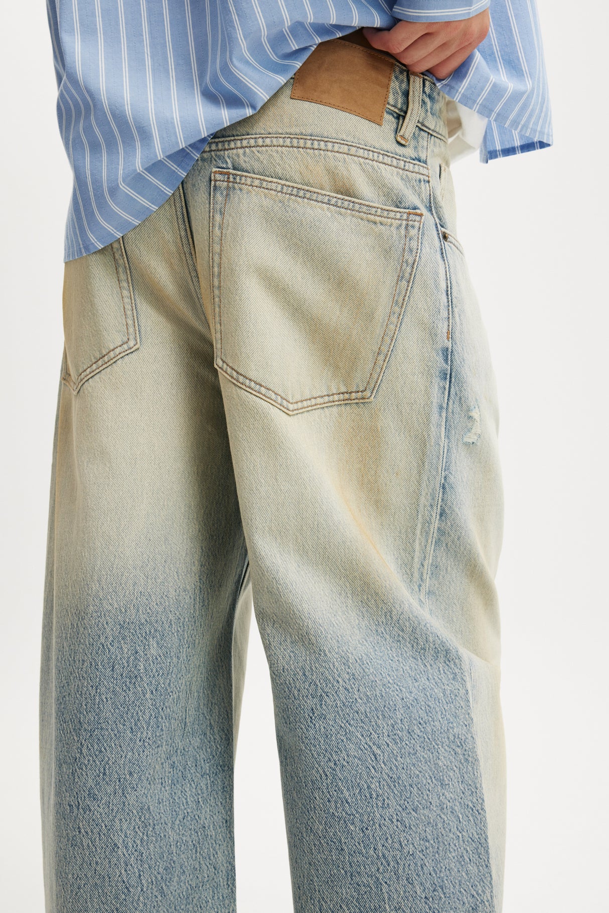 Cotton On Men's Pleat Jeans - Rampage Blue