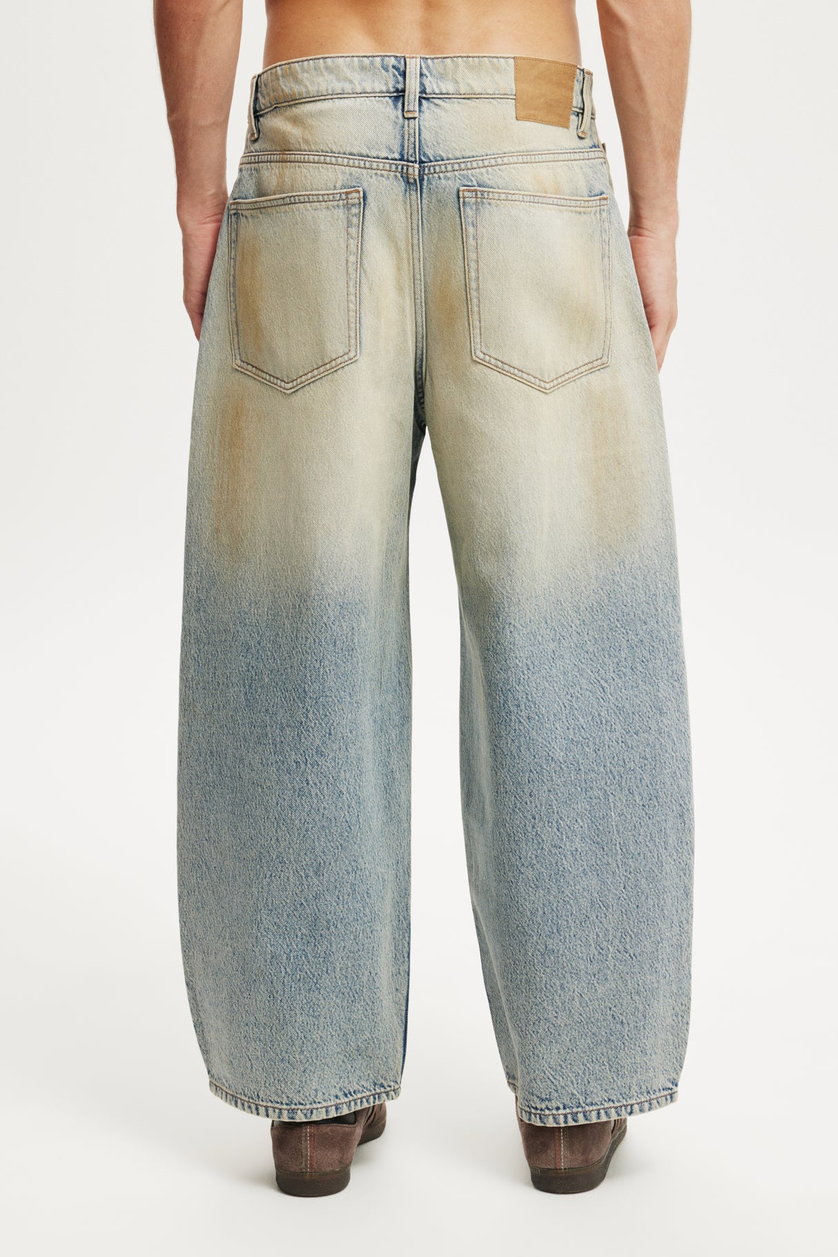 Cotton On Men's Pleat Jeans - Rampage Blue
