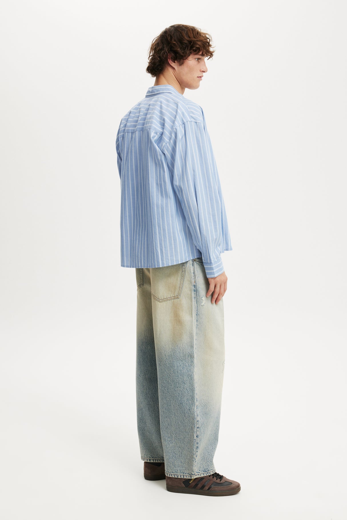 Cotton On Men's Pleat Jeans - Rampage Blue