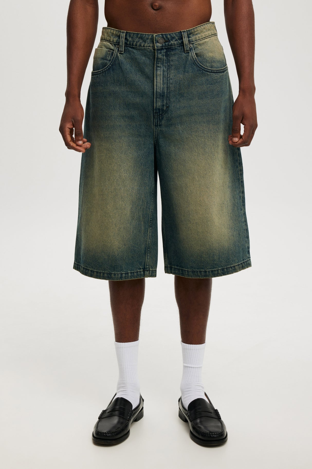 Cotton On Men's Y2K Jorts - Washed Blue