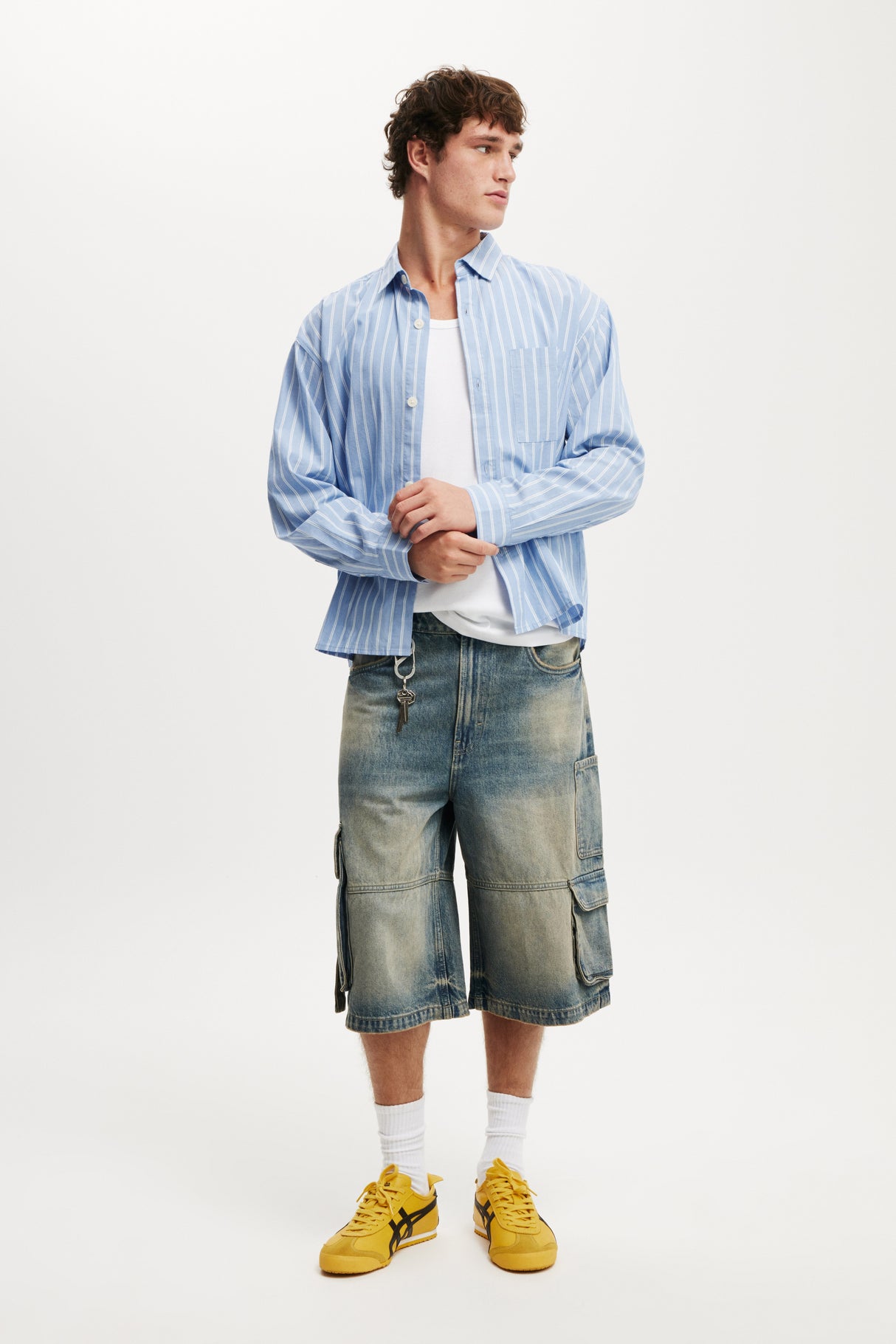 Cotton On Men's Cargo Jorts - Sandstorm Blue