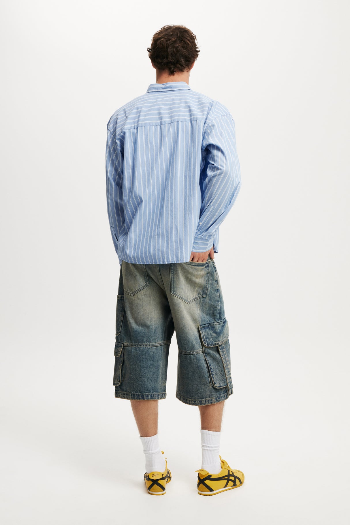Cotton On Men's Cargo Jorts - Sandstorm Blue