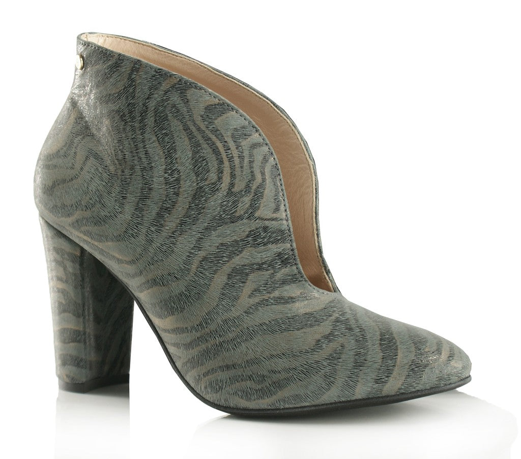 Bosccolo Womens Heel Boots Zebra - Grey