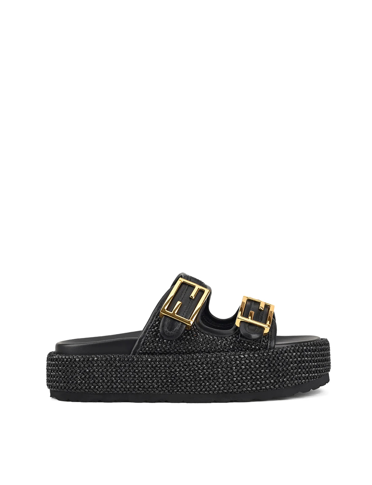 Siren Woven Platforms - Black Weave/Black