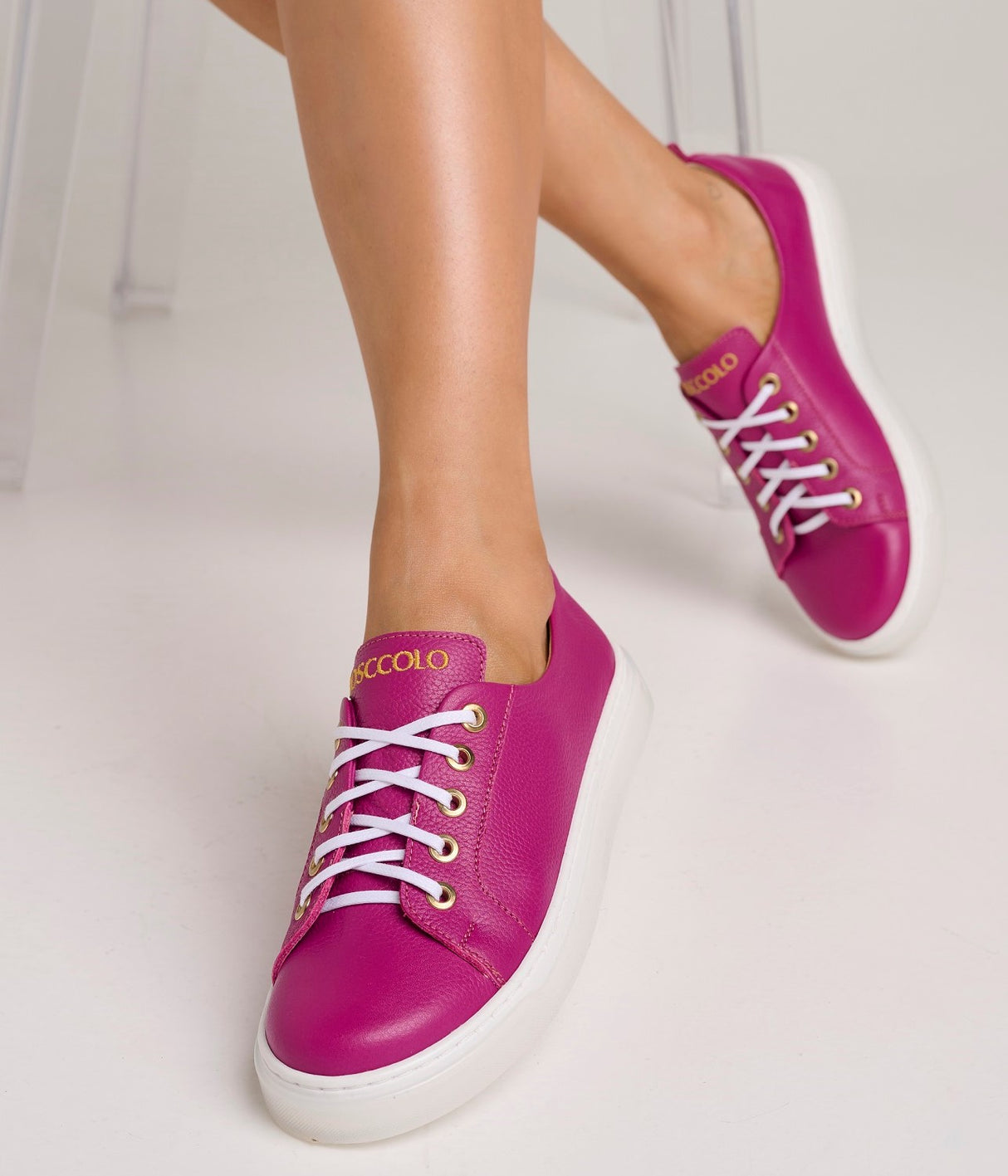 Bosccolo Womens Sneakers - Fuchsia/White