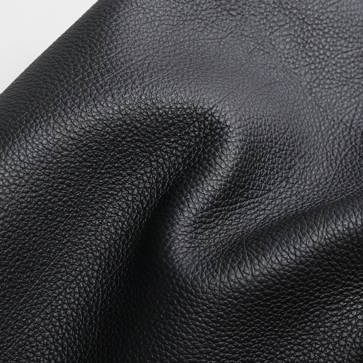 Pebbled Leather Structured Bowling Bag - Black