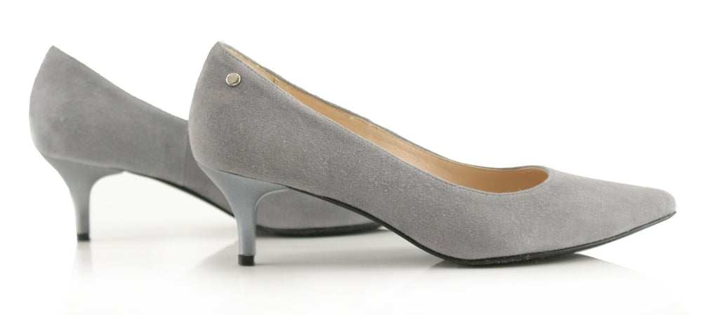 Bosccolo Womens Spike Heels Suede 200 - Grey Suede