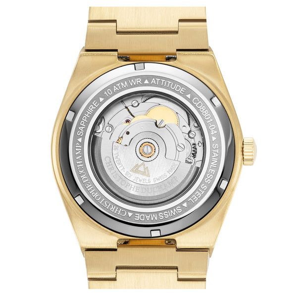Christophe Duchamp Attitude Auto - Black Dial & 316L Stainless Steel Strap