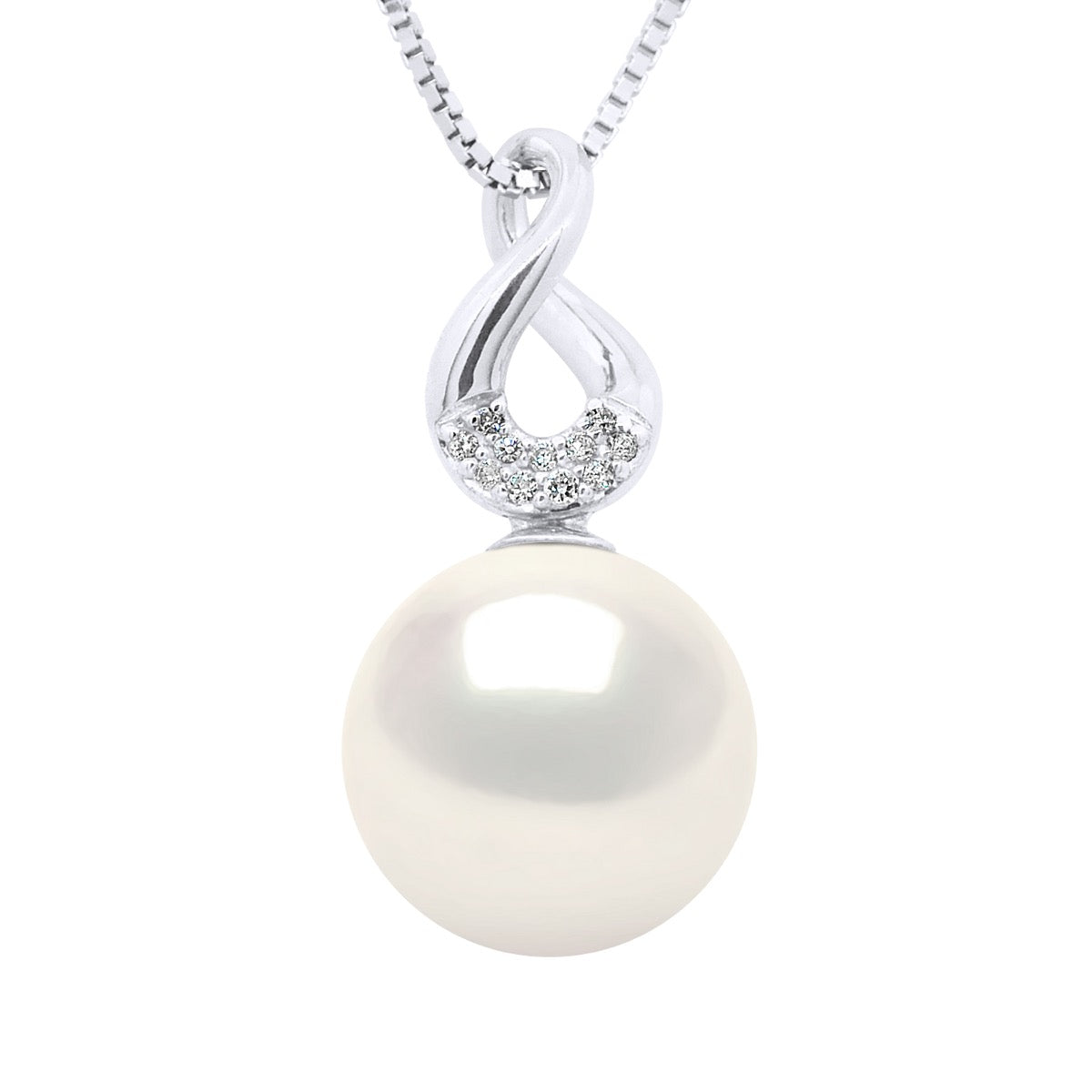 Pendant Eight White Gold - Natural White - Longueur 42 cm