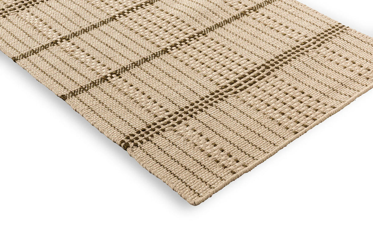 Brink & Campman Zona Olive Stitch 495707 Runner Outdoor Rug