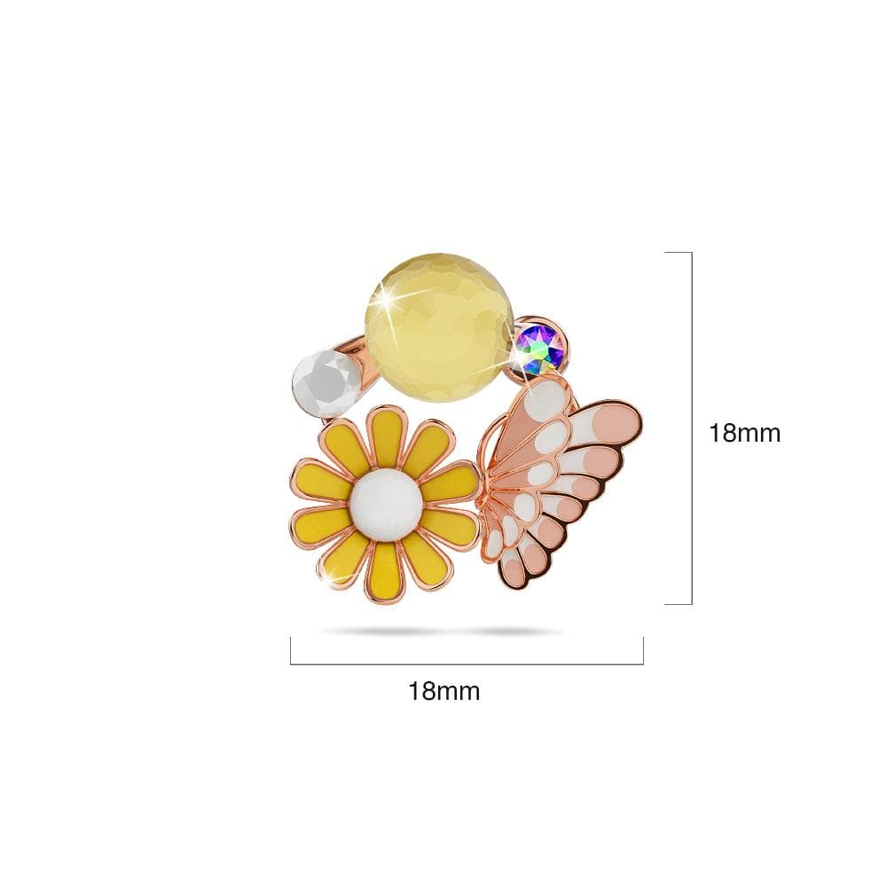 Boxed Butterfly Floral Stud & Star Flower Stud Earrings Set