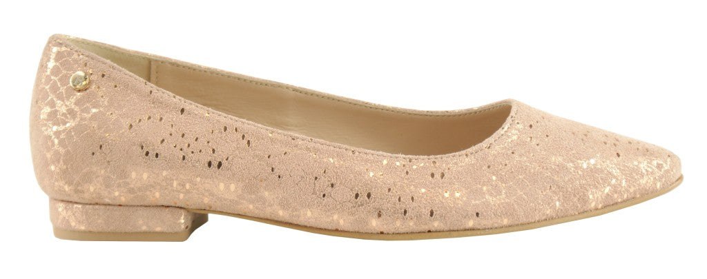 Bosccolo Womens Ballerina - Silver Plated Pale Pink