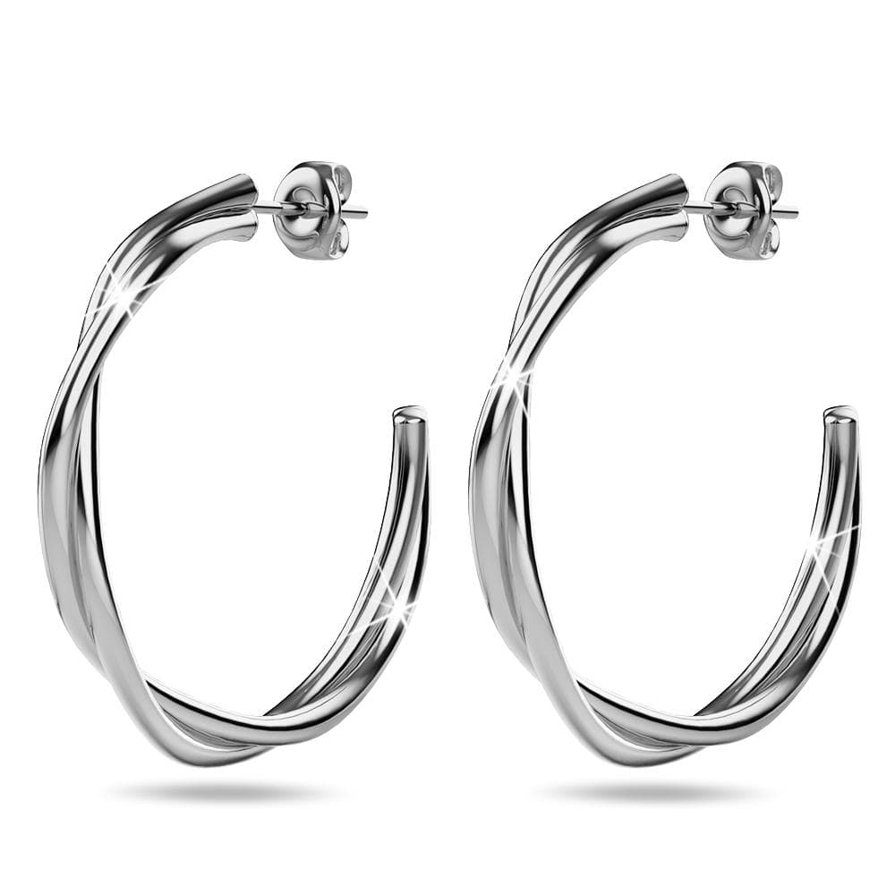 Bullion Gold Elsa White Gold Stud Earrings