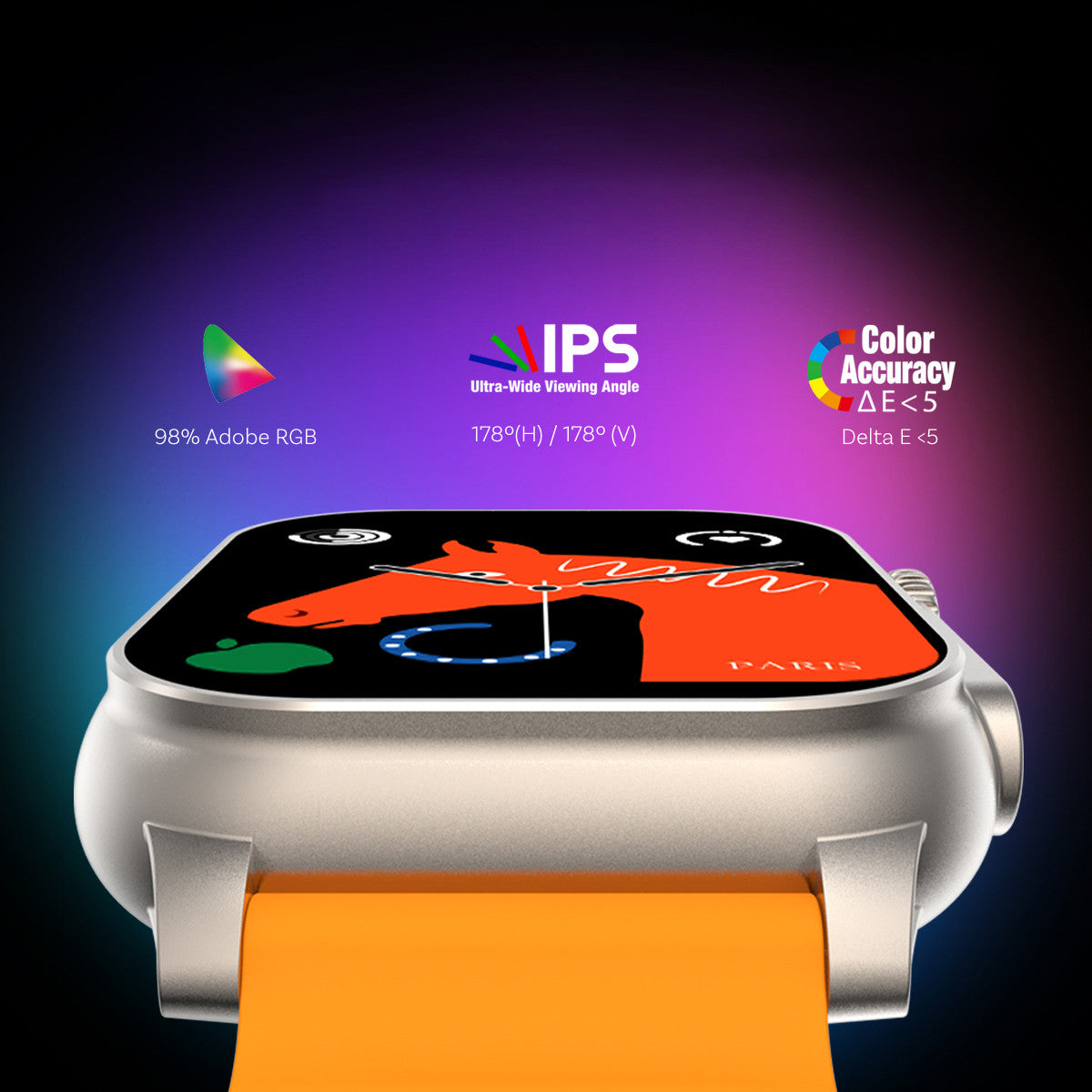 FitSmart Elite XL Smartwatch with AMOLED Display GPS