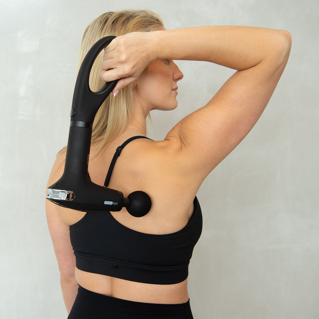 FitSmart FS-4500 I-Reach Massage Device Gun Head 5 Attachments Black